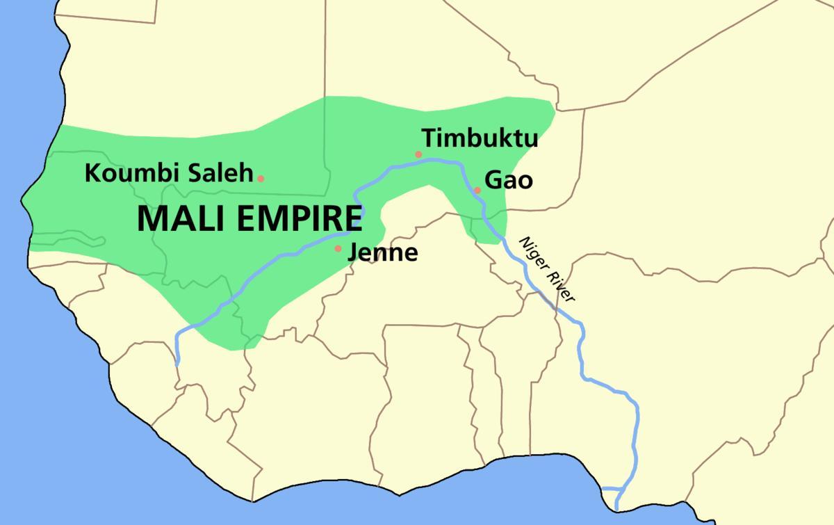 Mapa starożytnego Mali