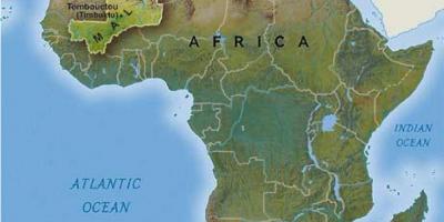 Mali w Zachodniej Afryce mapie